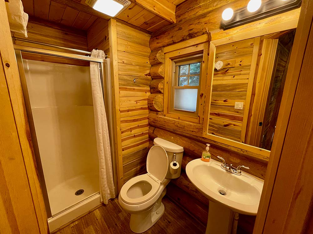 creek cabin bathroom