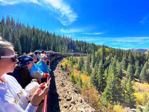 Family enjoying Leadville Train